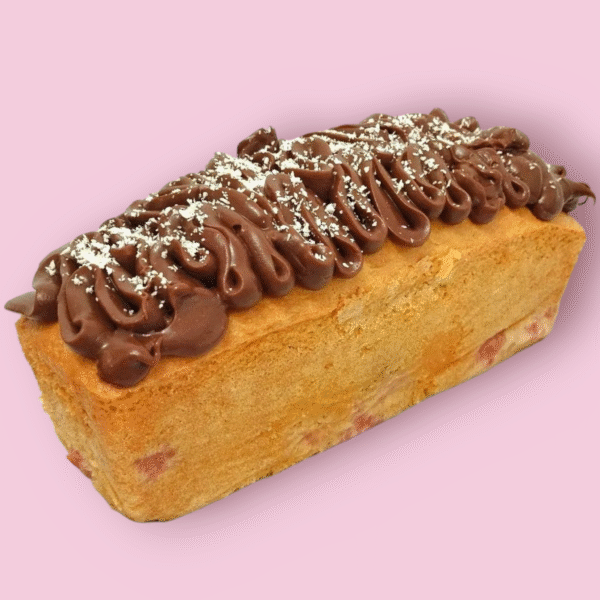 Plum Cake de coco sin gluten. Texto personalizable