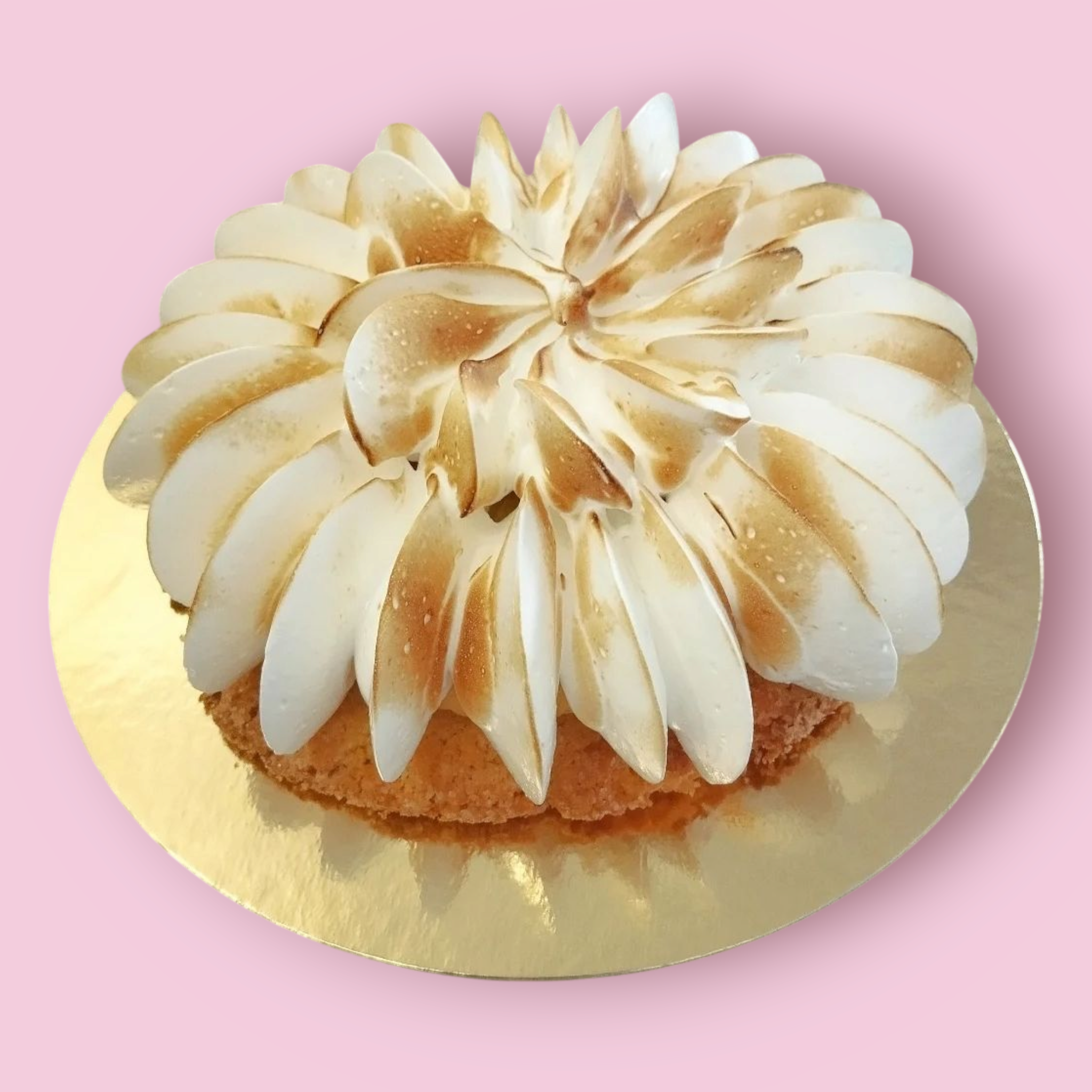 Tarta Limon-Merengue sin gluten. Texto personalizable